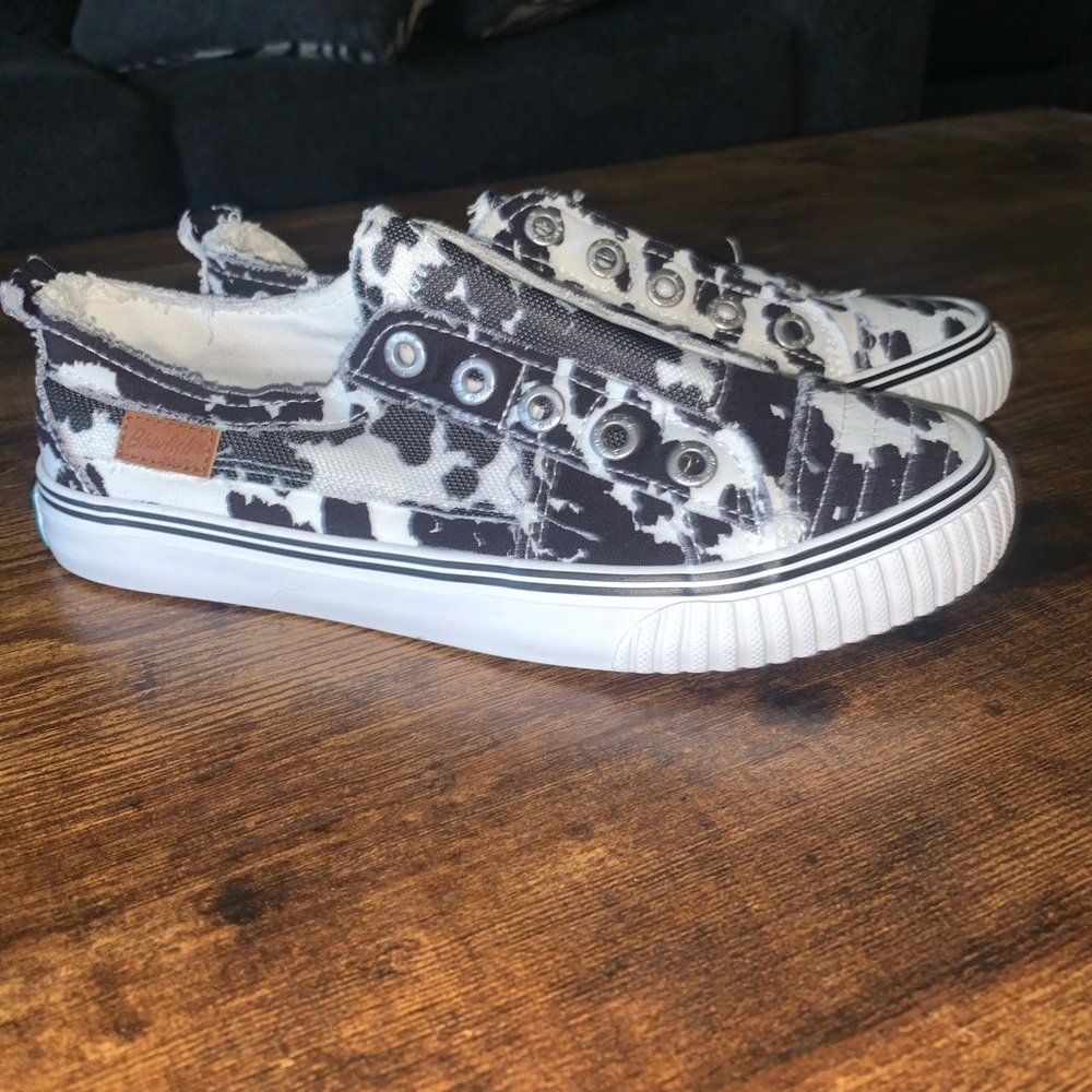 Cow print shoes